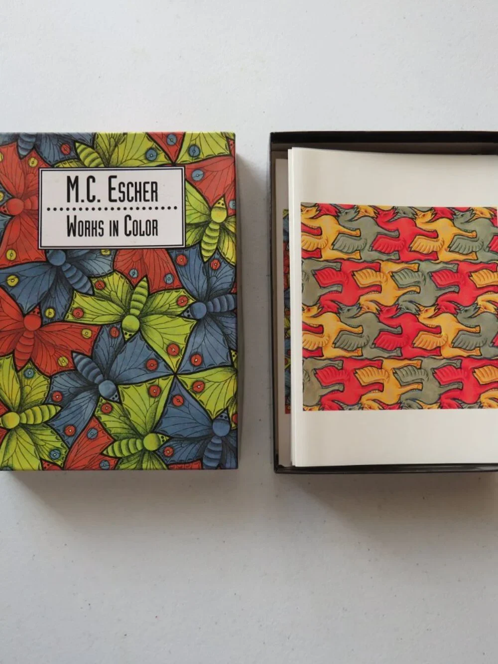M.C. Escher Works in Color Set of 19 cards Museum Cards With Envelopes 4 Designs
